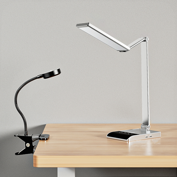 LEPOWER Metal Desk Lamp, Adjustable Goose Neck Architect Table Lamp with  On/Off Switch, Swing Arm Desk Lamp with Clamp, Eye-Caring Reading Lamp for