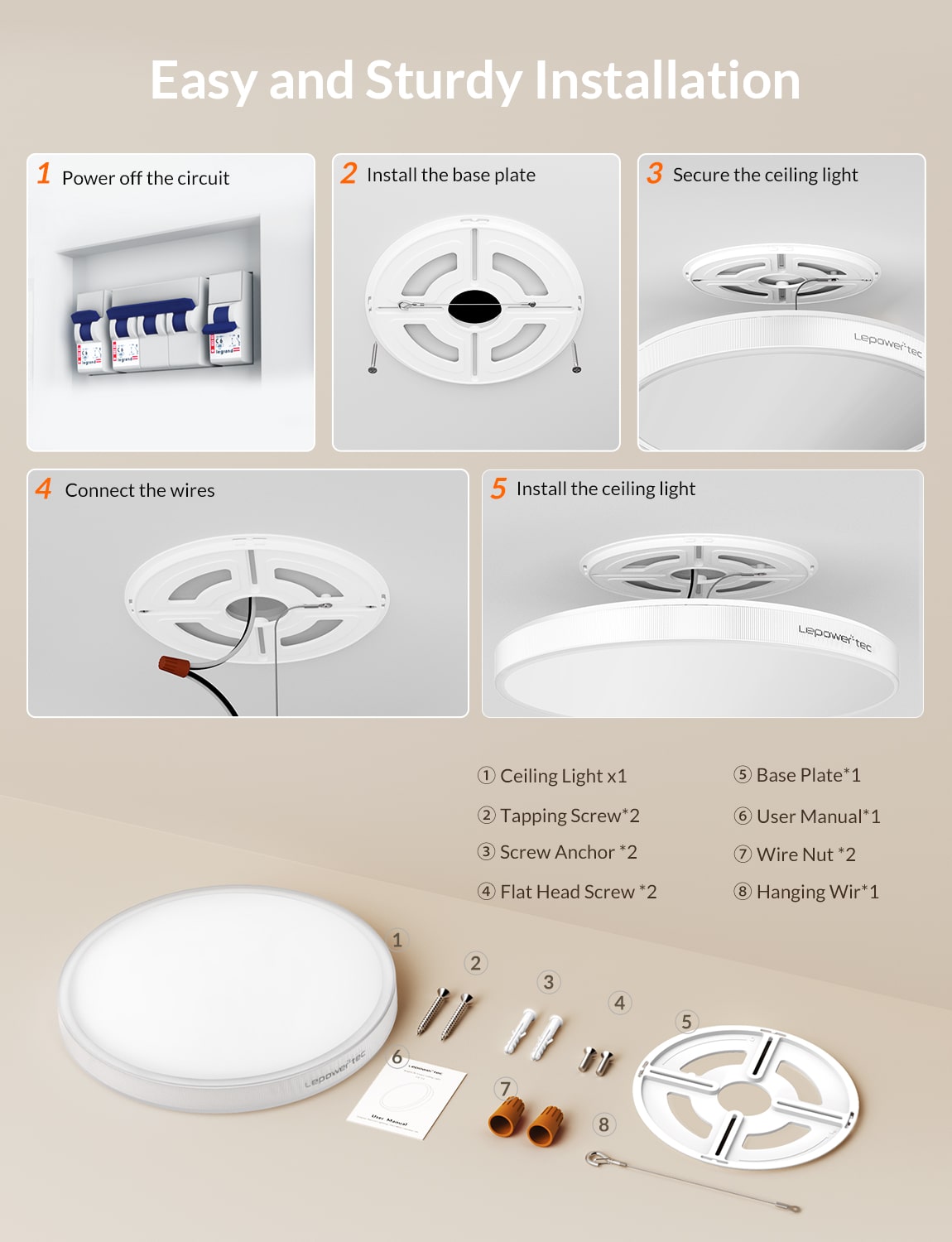 Lepower-tec BrightLife Smart Ceiling Light