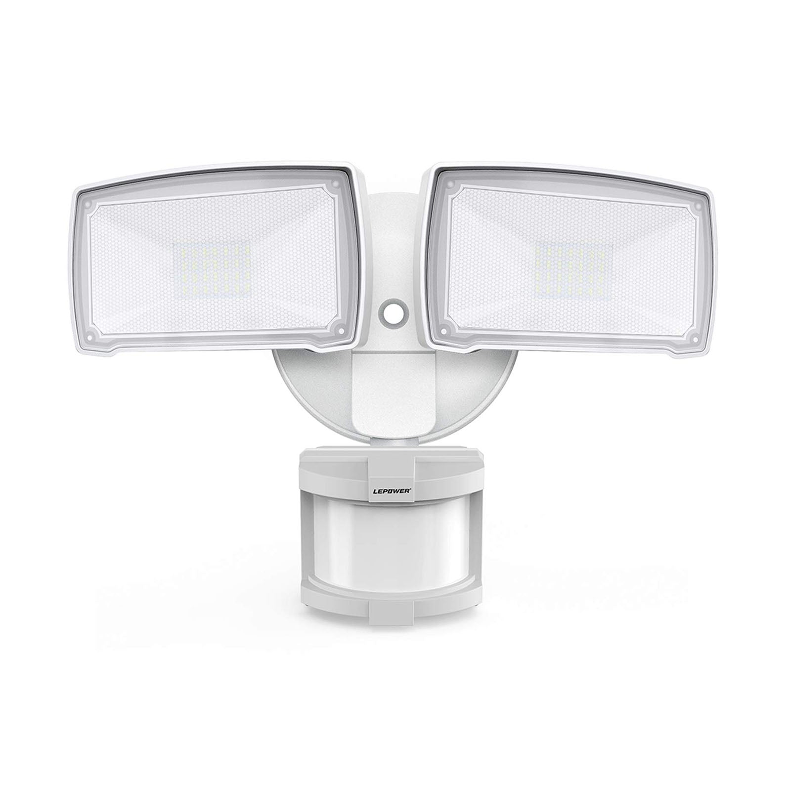 Lepower-tec 28W Motion Detector Security Lights 2 Adjustable Heads 3000LM