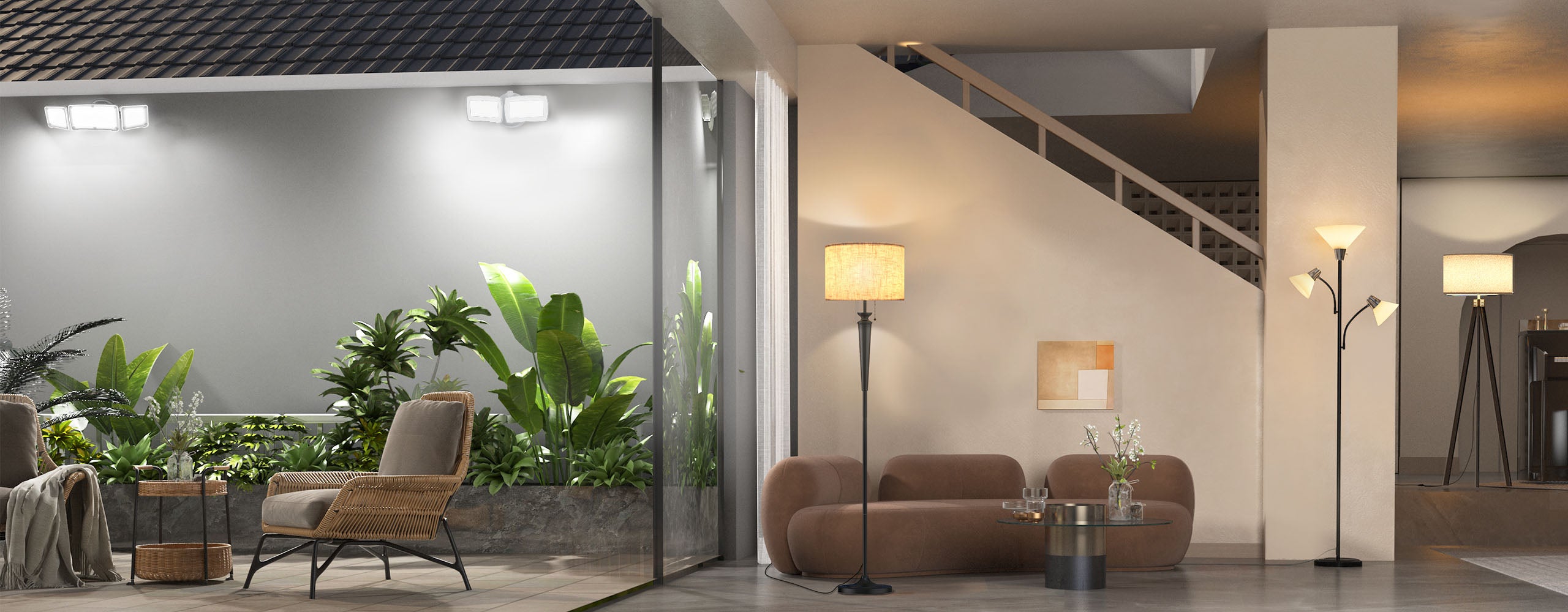 motion sensor light and floor lamps for reading