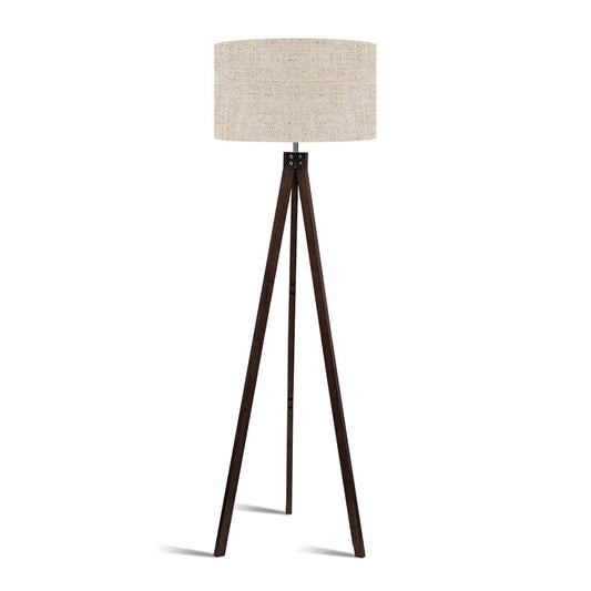 Lepower-tec Wooden Tripod Floor Lamp with 3 Leg