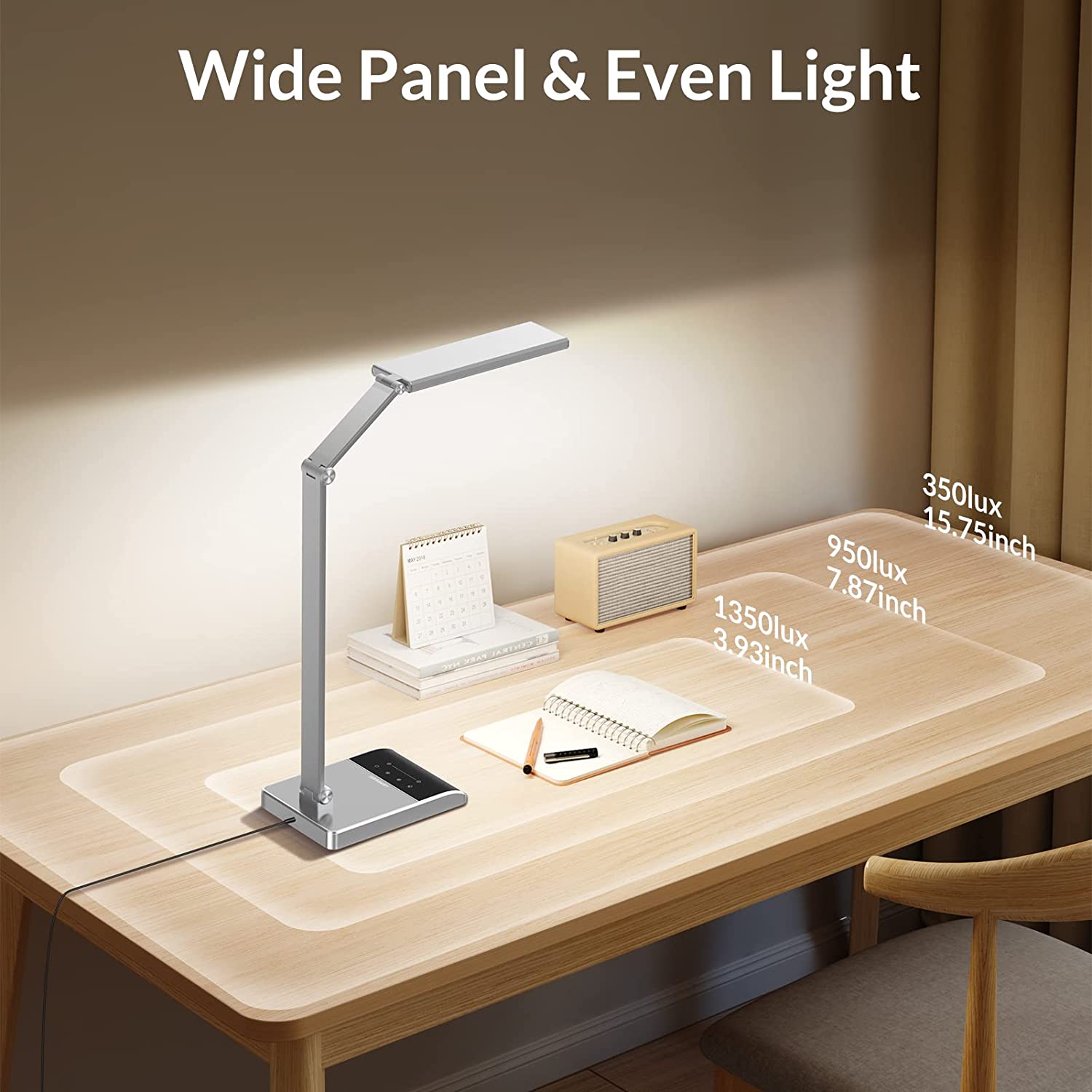 Eye caring LED Desk Light Anti Blue Light Touch Control Adjustable