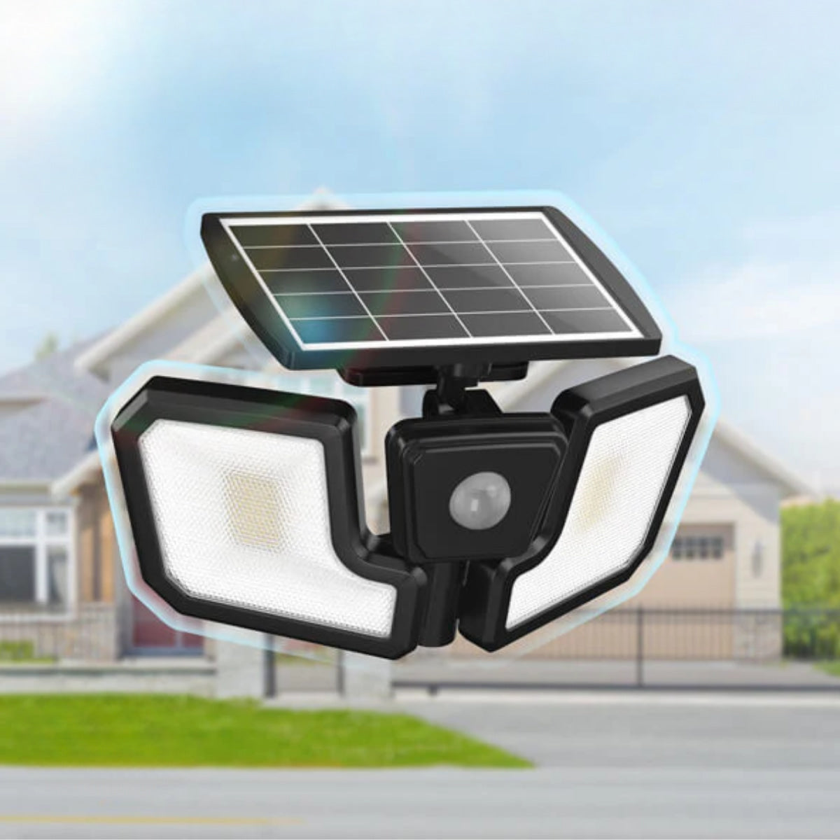 Lepower-tec Wireless Motion Sensor Solar Flood Lights Outdoor 1600lm