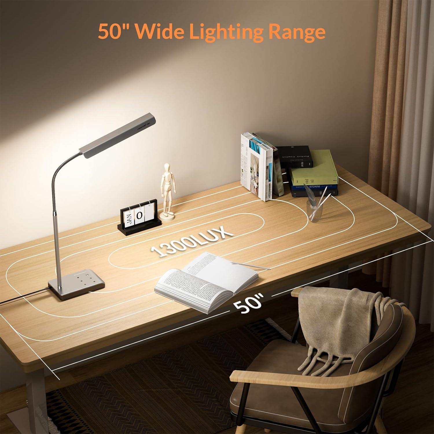 Lepower-tec 12W LED Reading Desk Lamp, with 60 Lighting Modes