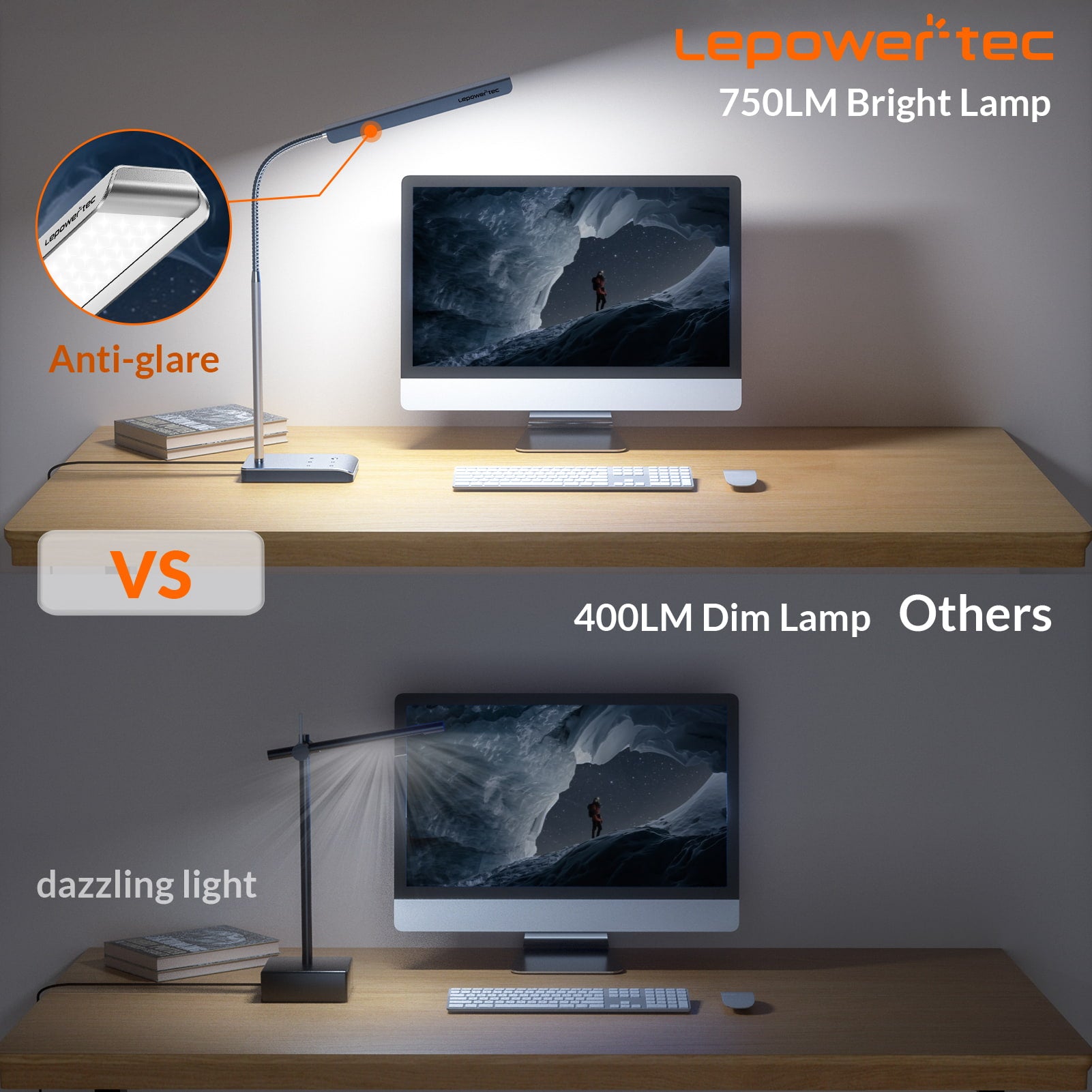 Lepower-tec 12W LED Reading Desk Lamp, with 60 Lighting Modes