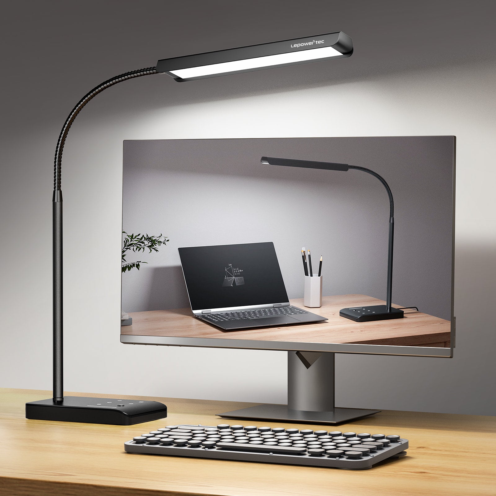 Lepower-tec 12W LED Reading Desk Lamp, with 60 Lighting Modes