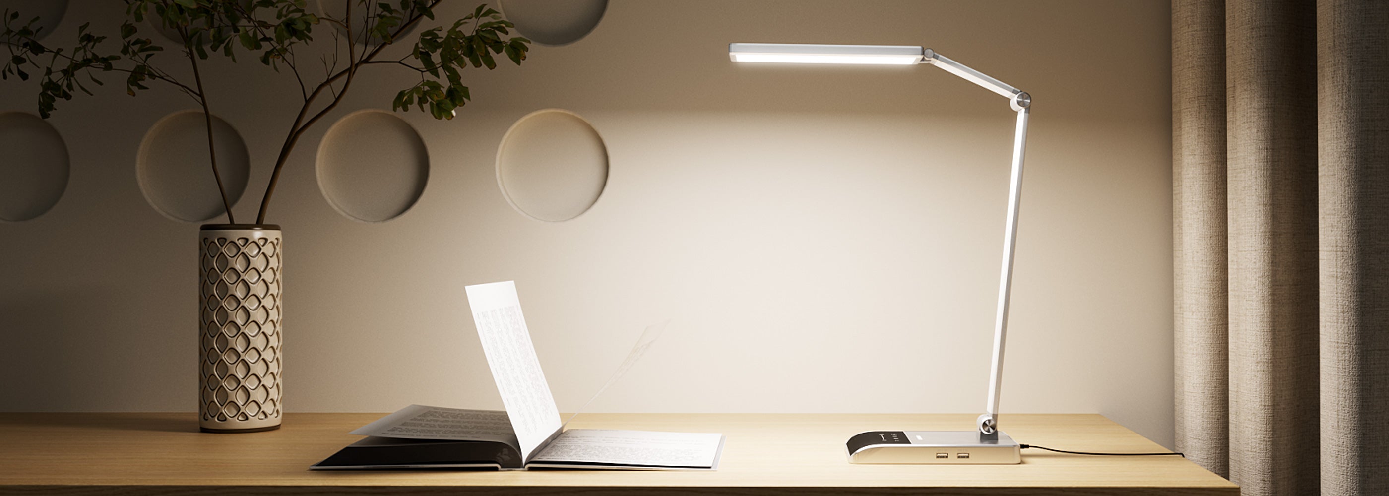 LEPOWER LED Desk Lamp, 800LM for Home Office, 12W Reading , Eye-Caring Desk  Light, Touch Table Lamp, Gooseneck Lamp, 50 Lighting Modes, Bright Desk