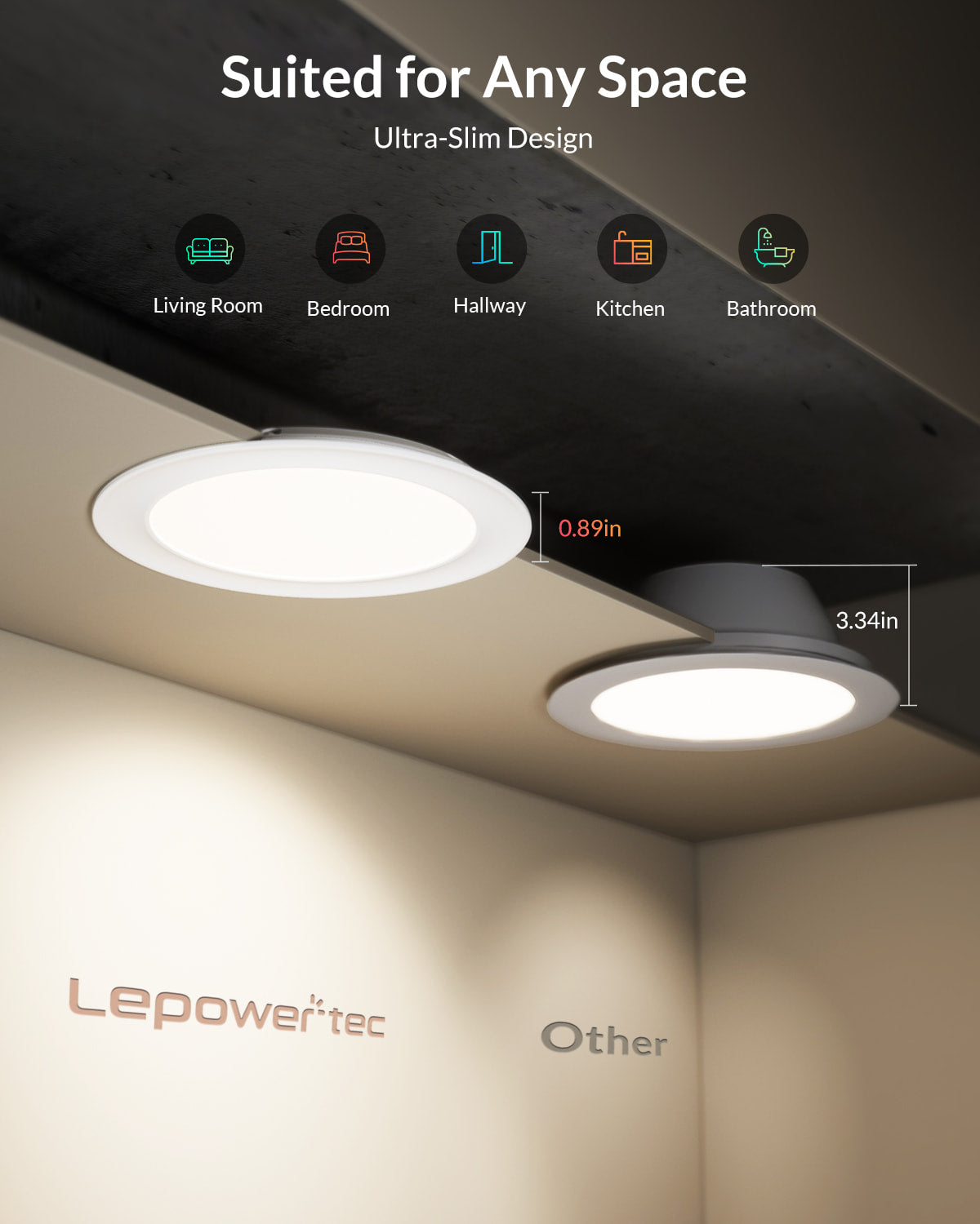 lepower-tec smart recessed lightings