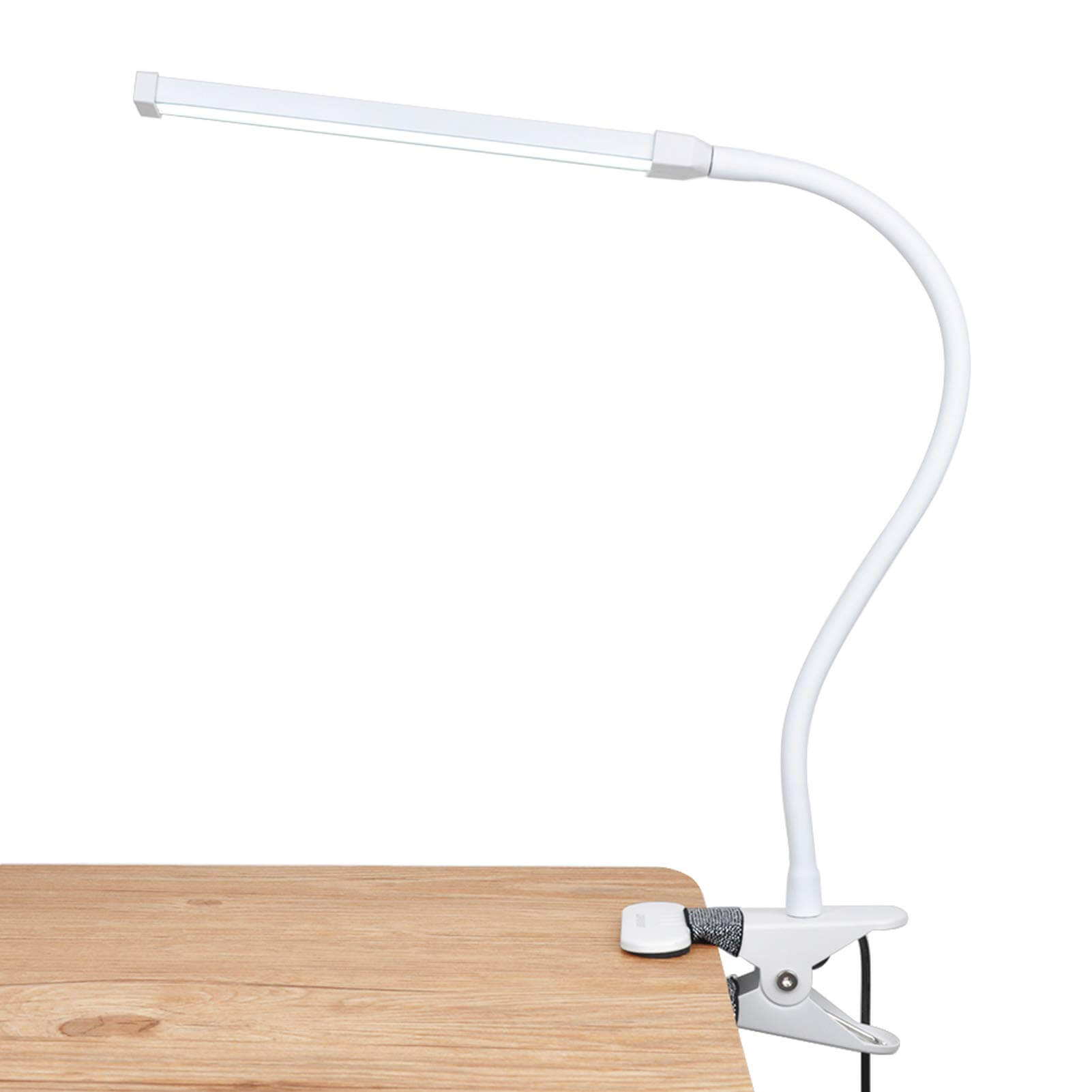 LED Clip on Reading Light Long Bar USB Charging Gooseneck Adjustable