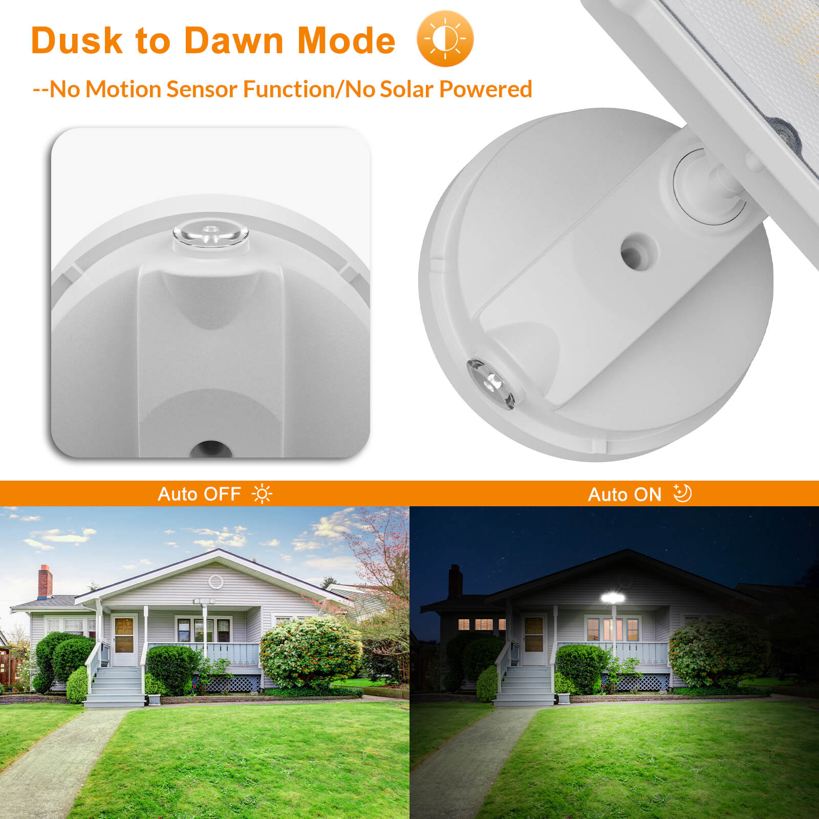 Dusk to Dawn LED Flood Light 35W 3500LM White Light