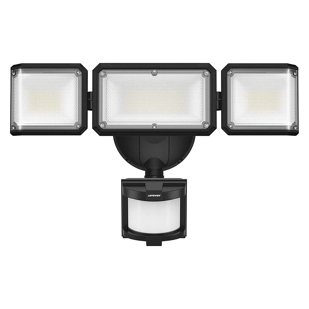 Dusk To Dawn Motion Security Light 42W 4200lm 3 Head Adjustable