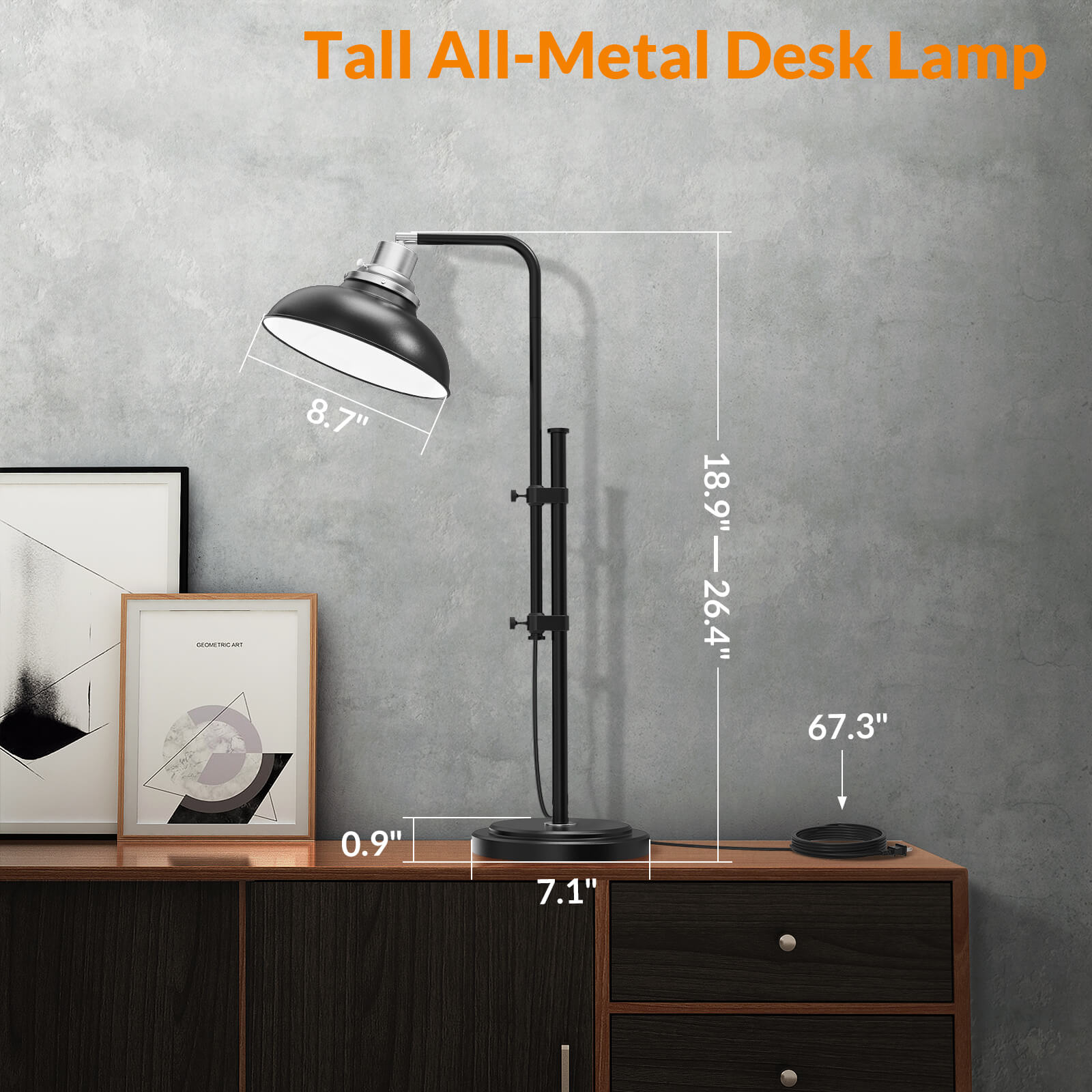 Tall adjustable deals desk lamp