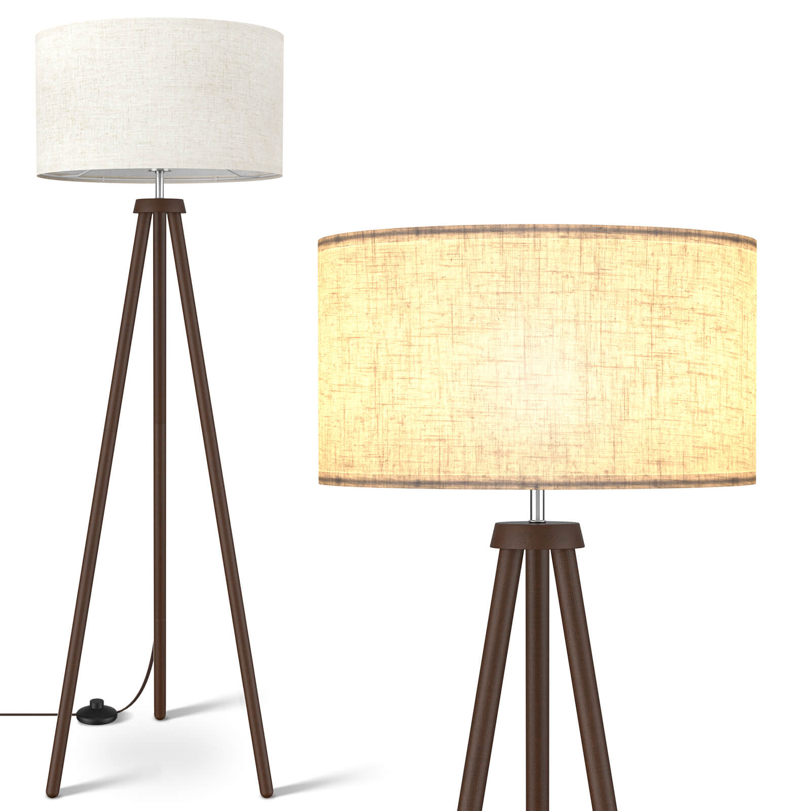 Lepower wooden store floor lamp